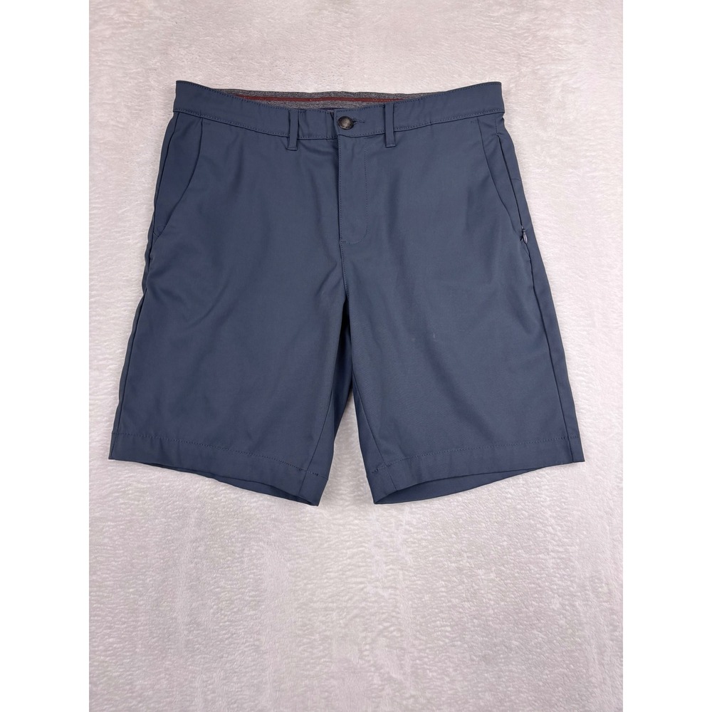 Jachs NY Performance Mens 32 Slate Blue Gray Golf Hiking Shorts Stretch 9 Inseam